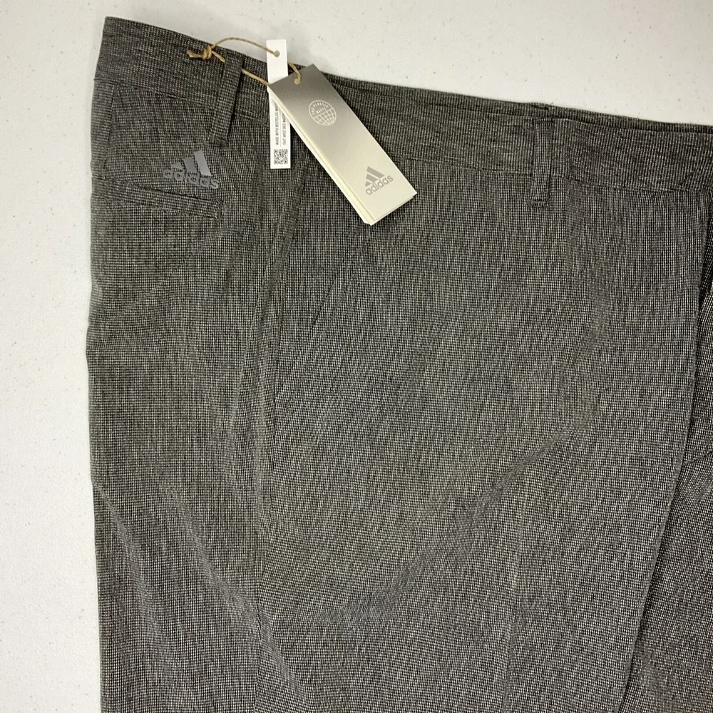 Adidas Golf Shorts Men 38 Crosshatch Flat Front 9'' Pockets Athletic HA1462 NWT